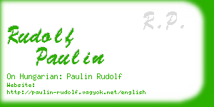 rudolf paulin business card